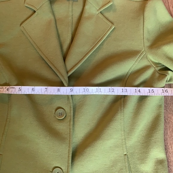 Talbots beautiful quality avocado green blazer size Small - Picture 5 of 10